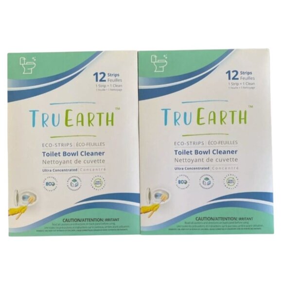 Tru Earth Toilet Bowl Cleaner 24 Eco-Strips Ultra Concentrated (2 Packs of 12) - Picture 1 of 3